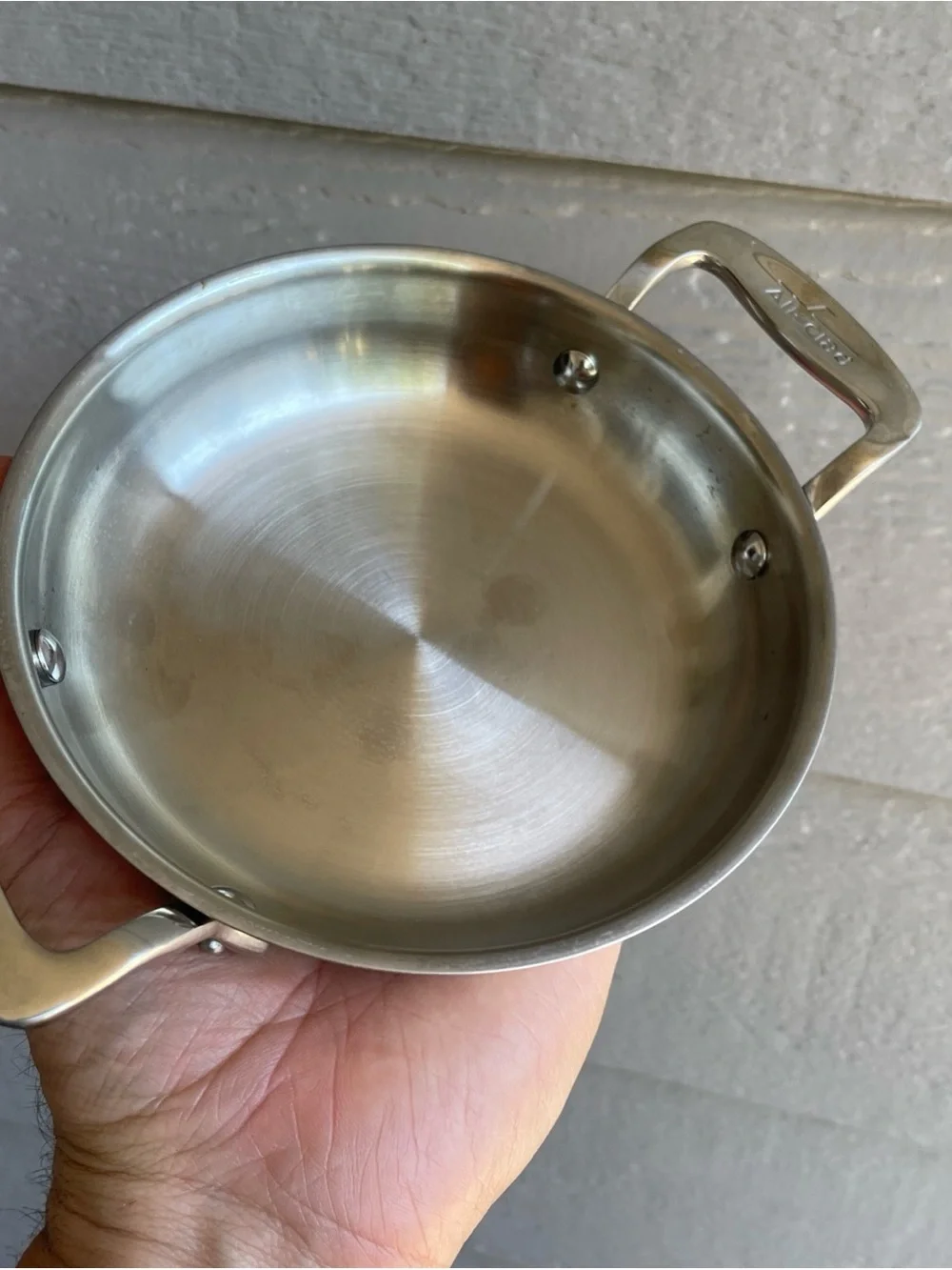 All-Clad Stainless 6” Mini Gratin Pan Tri-Ply Stainless Steel USA